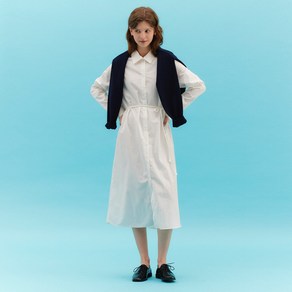 [25 신상] 셔츠 카라 허리 끈 롱 원피스 (TKOAB2503)