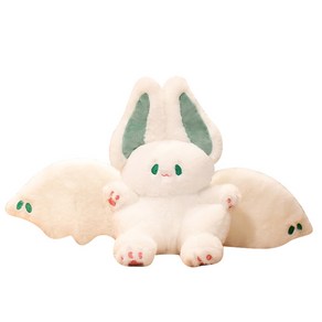 호환 푹신한 흰 박쥐 토끼 봉제 부드러운 동물 인형 베개 생일 선물 25 45cm, 3) 35cm - geen, WHITE