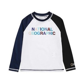 내셔널지오그래픽 BIG LOGO 래쉬가드 N202KRG460, 110, DEEP SEA NAVY