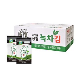 [성경김본사] 대용량 녹차 도시락김 17g(30매)x30봉 - 조각김