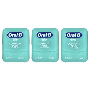 Oal-B Glide 컴포트 플러스 치실 민트 3개입 각 40m(43.7yd), OalBGlide컴포트플러스치실민트3개입각40m437, 3개