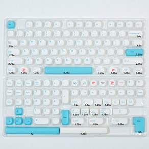 KBDiy KOA 키캡 PBT 스노우 마운틴 Gming 기계식 키보드 MAC 138 키 캡 GMK75 67 과 유사한 MOA, Sushi-EN, 1개