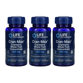 라이프익스텐션 크랜 맥스 500mg Life Extension Can-Max, 3개, 60정