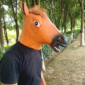말 가면 동물가면 변장 파티 용품 할로윈, 황마