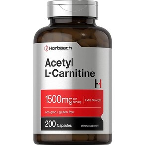 아세틸 L-Canitine 1500 mg 200 캡슐 Alca Non-GMO 글루텐이 호바흐에 의해 무료, 알약/캡슐, 1개, 200정