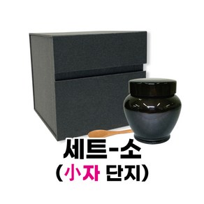 한지자석나무경옥고세트(소자 단지-500g)(단지+상자+수저)(경옥고케이스/경옥고상자), 1개