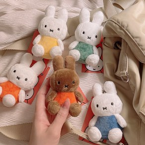 미피 miffy 토끼 미니 인형 키링 가방고리 꾸미기 소품 친구 아이 선물 귀여운 인형, 옐로우, 1개, 8cm