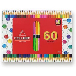 일본직발송 3. 코린 연필 (COLLEEN PENCIL) 【COLLEEN] 콜린 연필 787 육각 30 개 60 색종이 박스 색연필, ONE SIZE_One Colo