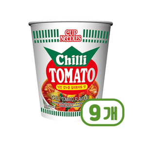 닛신 컵누들 칠리토마토맛 컵용기면 70g x 9개