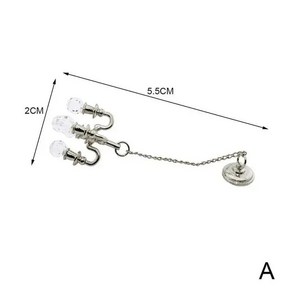 112 미니어처 가구 인형 집 장면 액세서리 미니 골든 크리스탈 램프 시뮬레이션 샹들리에 조명 불가, [01] Silve, 1개