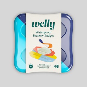 welly bandages 웰리 패브릭 패션 키즈 방수 습윤 밴드 반창고 틴케이스 8종