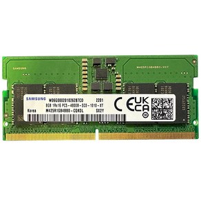 삼성 8GB DDR5 4800MHz SODIMM PC5-38400 CL40 1Rx16 1.1V SO-DIMM 262핀 노트북 RAM 메모리 모듈 (M425R1GB4BB0-CQK), Samsung, 1개