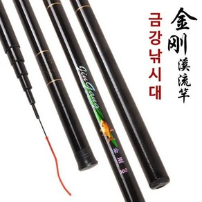 금강 민장대 낚시대 + 줄 + 찌 세트, 혼합색상