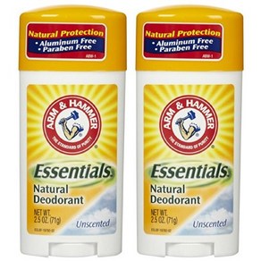 Arm & Hammer Essentials Natural Deodorant Unscented - 2.5 oz - 2 pk