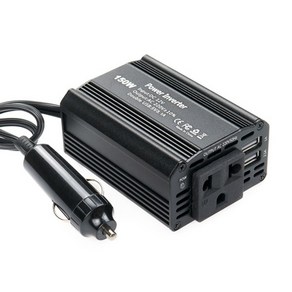 차량용 인버터 150W DC12V to AC 220V USB 2포트GF004, 1개