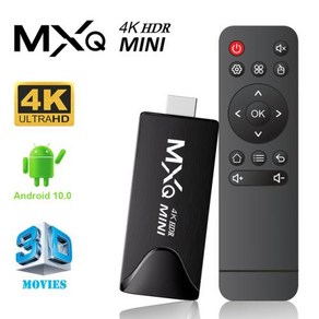 미디어박스 미디어플레이어 안드로이드 스마트 미니 TV 스틱 MXQMINI 10 쿼드 코어 지지대 4K HD H265 24G 와이파이 스트리밍 셋톱, 1) MXQ MINI