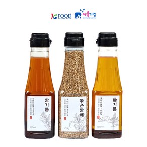 국산 100% 저온착유 들기름 참기름 180ml 볶은참깨 100g, 그라인더 별도구매, 1개