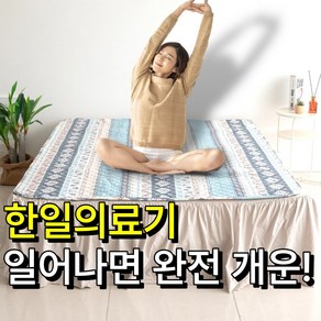 [전자파차단 EMF인증] 한일의료기 카본 탄소 매트 전기요 전기 장판 곽씨네슈퍼, 더블(135x180cm), 인디언블루