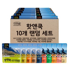 이지밥 핫앤쿡 비빔밥+라면애밥 10개세트(랜덤발송) 발열전투식량 비상식량 발열도시락 여행캠핑음식 즉석조리식품, 10개, 110g