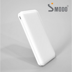 에스모도 베이직 슬림핏 10000mAh 보조배터리 SMODO-847, 화이트