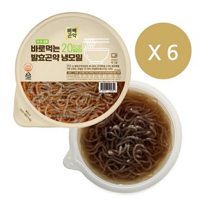 100g당 20kcal 바로먹는 발효곤약 냉모밀 350g x 6팩, 6개