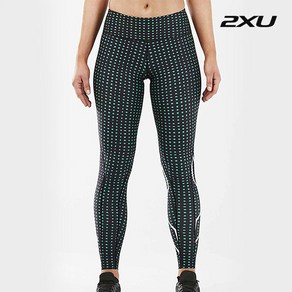 [2XU] 여성 프린트 미드라이즈 컴프레션 레깅스_XULD268GRN