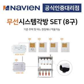 [경동나비엔] 보일러 무선 각방시스템 분배기 8구세트 제어기 구동기 온도조절기, 8구 + 기본세트