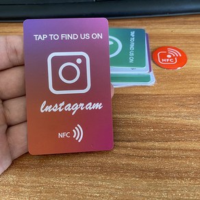 Instagram NFC 탭 카드 팔로우 증가 PVC 재질을 따르려면 탭하세요 표준