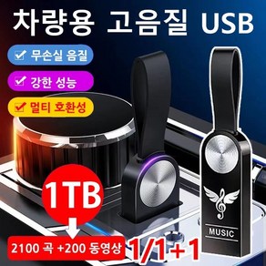 1/1+1 차량용 고음질 USB 휴대용초고속 외장하드 usb 센디스크 고음질 메모리 차량용고음질usb 저장메모리, 64GB, (1개)USB(어댑터&pp 봉지)