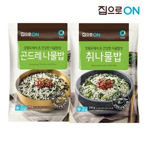 집으로ON 나물밥 230g 곤드레나물밥 10개 + 취나물밥 2개, 곤드레나물밥 6개 + 취나물밥 6개