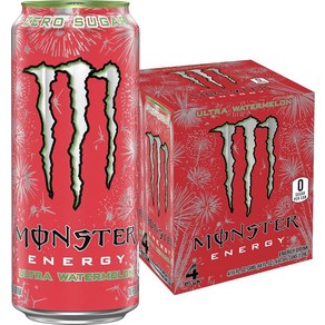 Monster Energy Ultra 워터멜론 473.2ml(16온스) (4팩)