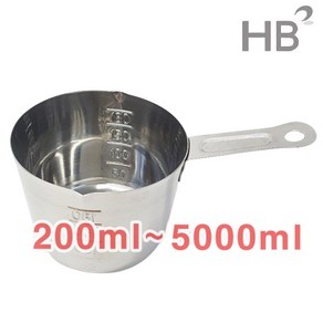 스텐계량컵 비커 5종 계량컵 비이커 다용도 주방 쿠킹, 250ml, 1개, 폭넓은(손잡이X)