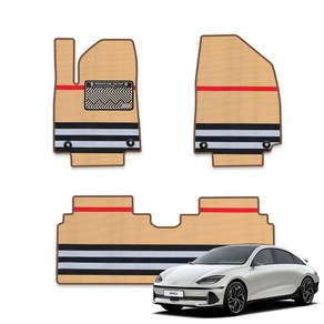 루젠 아이오닉6 슬림 루프형 코일매트, 조수석, 라인브라운, 아이오닉6(22년~)