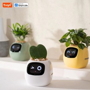 Tuya 스마트 AI 화분 플랜터 식물키우기, 화이트, 1개