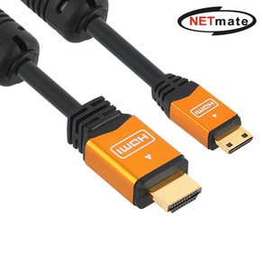 강원전자 넷메이트 NMC-HMH05Z Mini HDMI 2.0 Gold Metal 케이블 0.5m, 상세페이지 참조