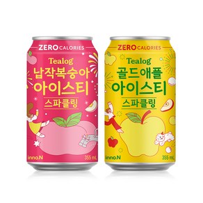 티로그 제로 아이스티 355ml 납작복숭아 12캔 + 골드애플 12캔