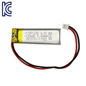 YJ 리튬폴리머배터리 KC인증충전지 3.7V YJ351235 120mAh 리튬폴리머, 1개, 1개입