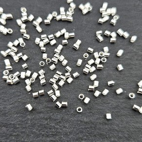 비즈톡 [SVT-2-01]순은부자재 실버925 고정장식 원통고정볼 1.5x1.5mm 누름볼