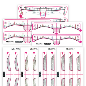 반영구 눈썹디자인 스티커자 MEI 메이넘버원 반영구눈썹 스티커(7종), 1개, 7)여자 산형/60쌍