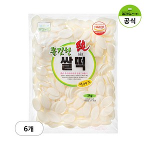 [칠갑농산] 쫄깃한 순쌀떡 2kg x 6봉(1박스), 6개