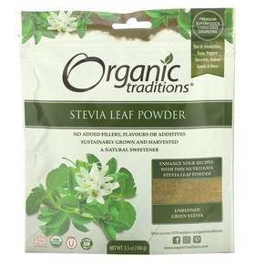 Oganic Taditions Stevia Leaf Powde 3.5 oz (100 g), 1개