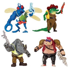 Teenage Mutant Ninja Tutles: Playmates Toys Mayhem 기본 피규어 뮤턴트 번들 (4팩) 161313, 1개