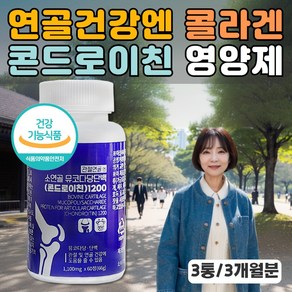 연골 관절엔 뮤코다당단백 콘드로이친 1200 세달분, 3개, 60정