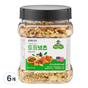 넛츠팜 토핑넛츠 믹스넛, 400g, 6개