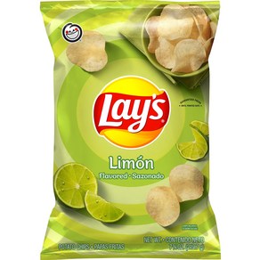 Lay's Potato Chips Limon Flavoed Snacks 7.75oz Bag 레이즈 포테이토칩스 리몬 맛 스낵 7.75온스 봉지, 1개, 219g