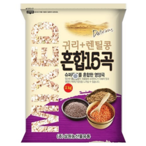 삼원농산 귀리+렌틸콩 혼합 15곡, 2kg, 4개