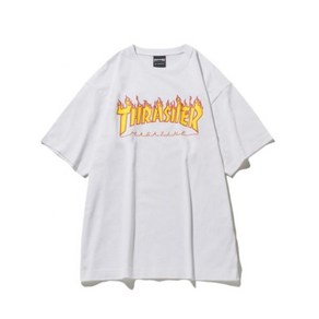 트래셔 THRASHER 플레임 반팔 티셔츠 화이트 매장정품 114628