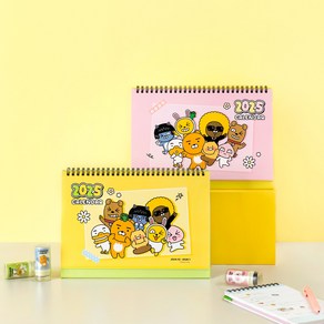 카카오프렌즈 세이치즈 2025년 베이직 탁상 캘린더 달력, 옐로우, 세이치즈 베이직 탁상 캘린더 옐로우