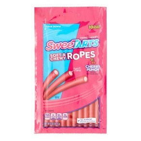 Sweetats Candy Soft & Chewy Ropes Chey Punch (Pack of 2) Sweetats 캔디 부드럽고 쫄깃한 로프 체리 펀치 (2팩), 1개