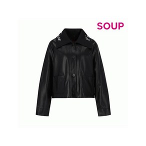 숲 SOUP 니트 탈부착 레더 자켓 SZ9LE30